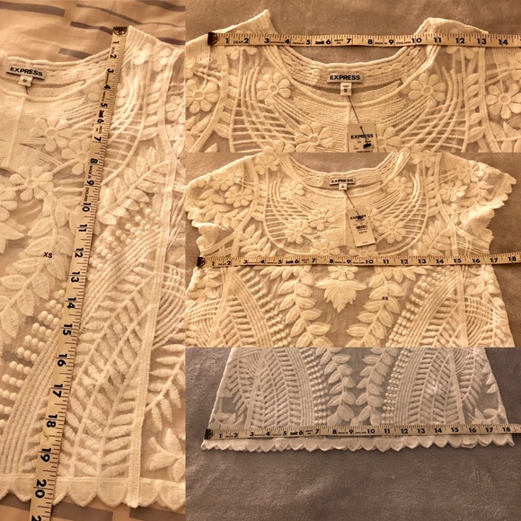 Express Short Sleeve Baroque Lace Tee Bundle - Picture 7 of 8